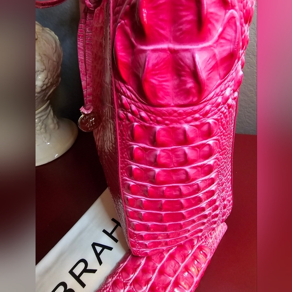 Brahmin Pink Cosmo Melbourne April Tote & Veronica Wallet NWT - Picture 6 of 16